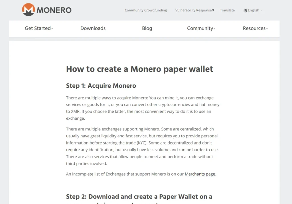 Monero paper wallet for monero