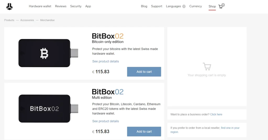 bitbox02 cold storage wallet for crypto