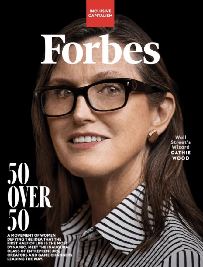 forbes 50 under 50 featuring cathie wood.
