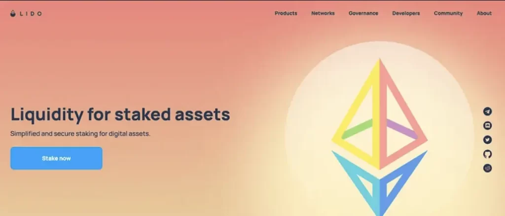 lido finance for staking eth