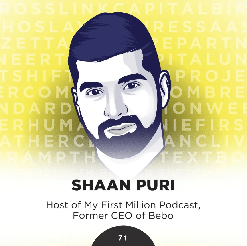Shaan puri as host of My first Million podcast