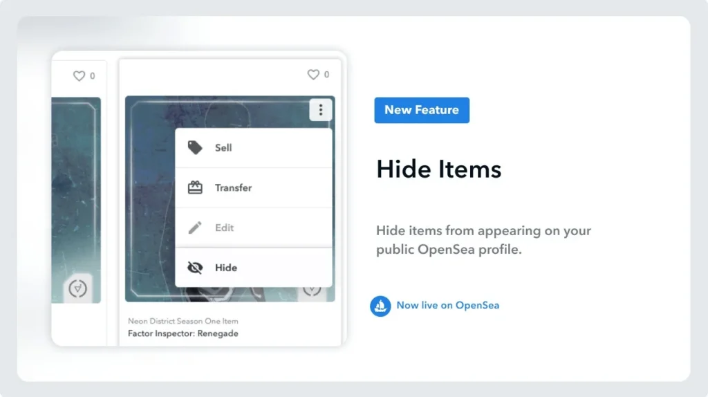 A guide on how top hide NFT on major platform like opensea